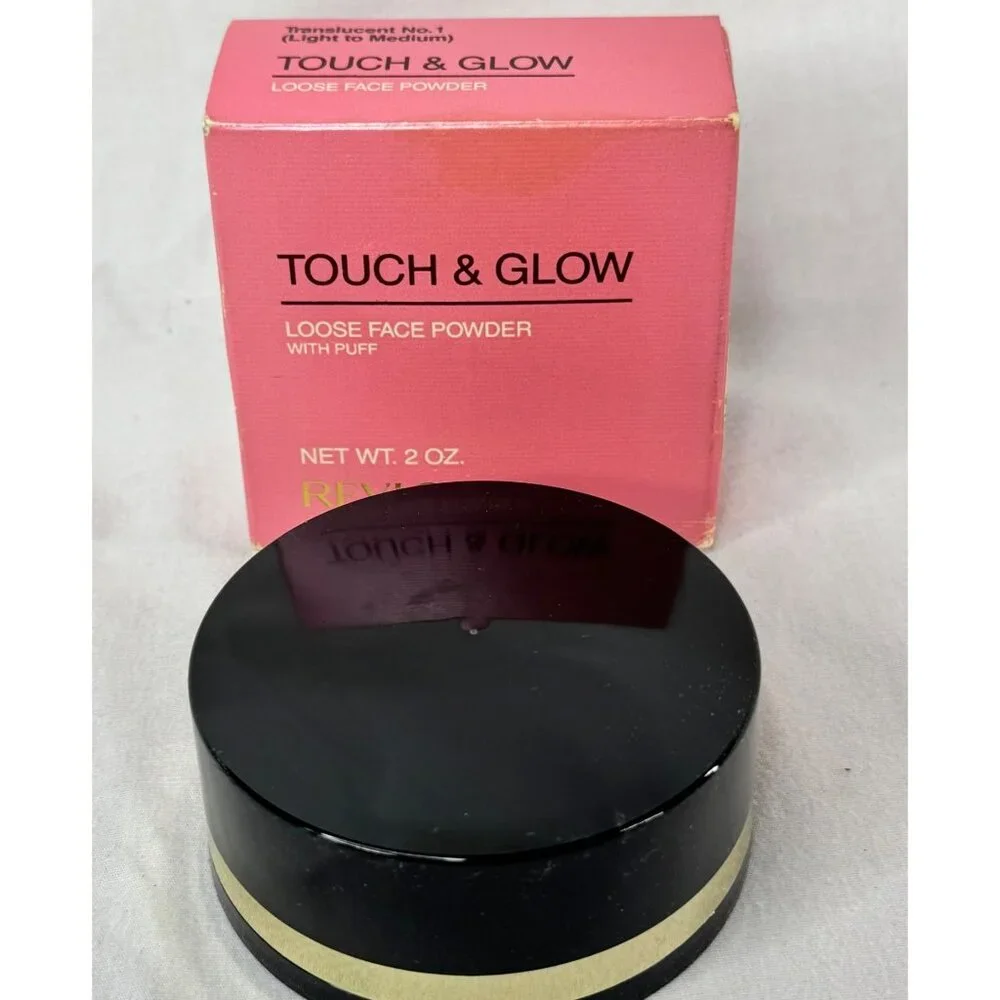 Vintage Revlon Touch & Glow Loose Face Powder Translucent No.1 Light - Med